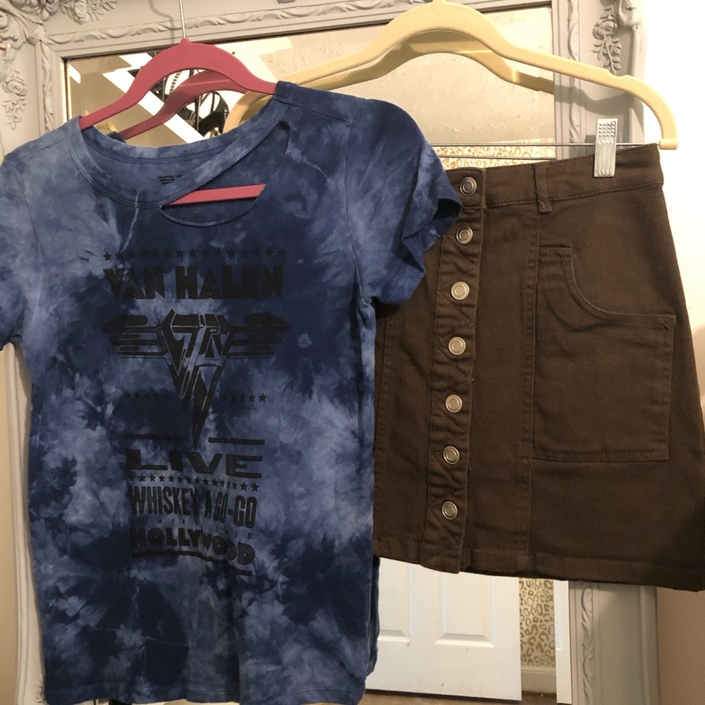 Blue Tie Dye Van Halen Whiskey A Go-Go Tee - Picture 4 of 9